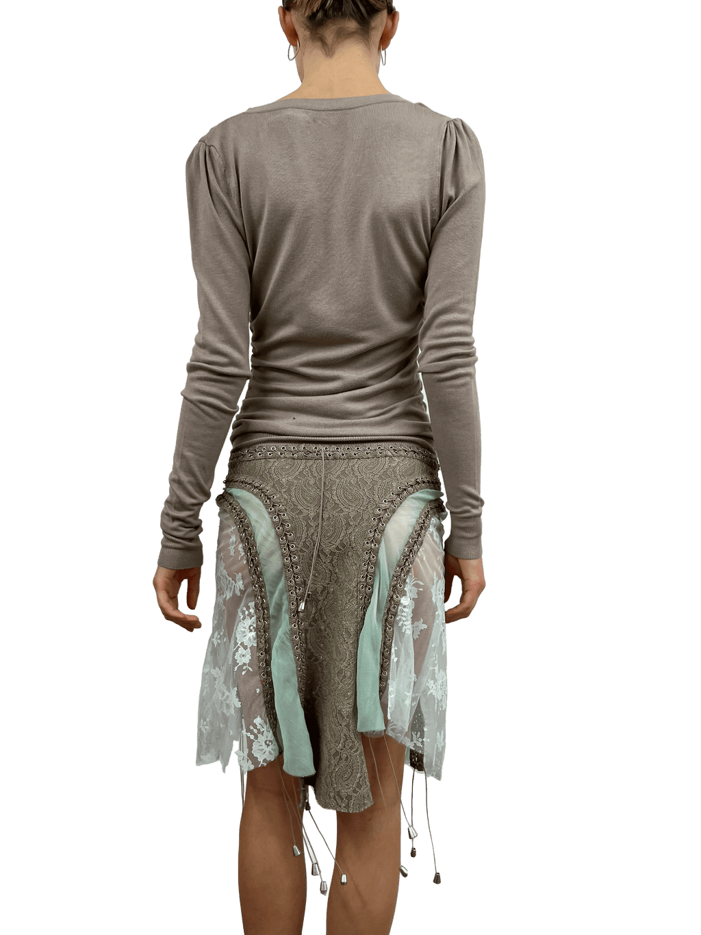 cardigonna beige and mint