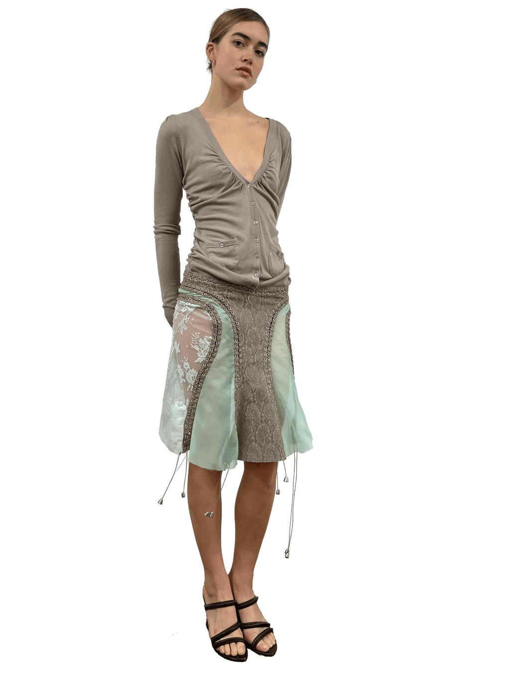 cardigonna beige and mint