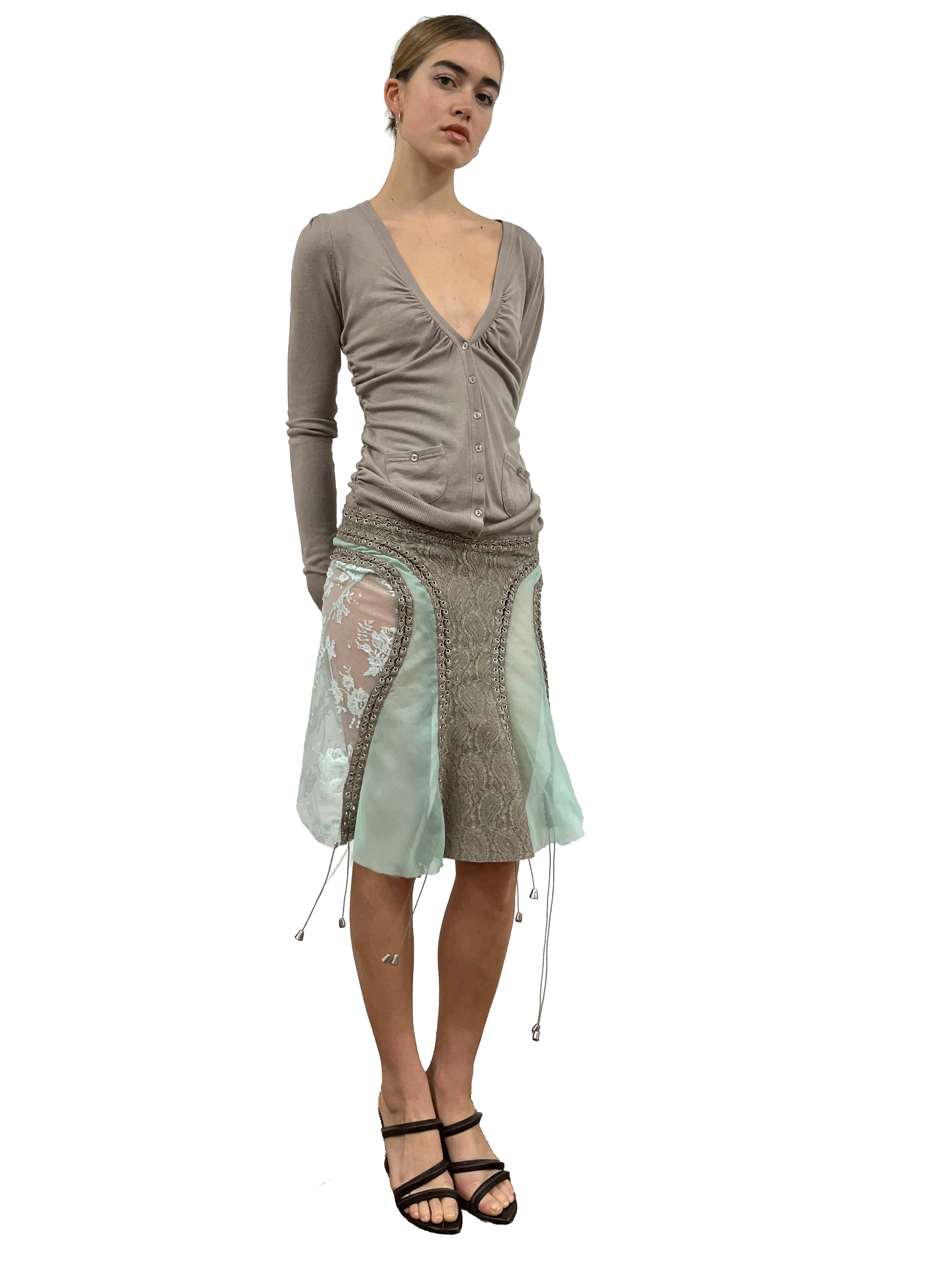 cardigonna beige and mint