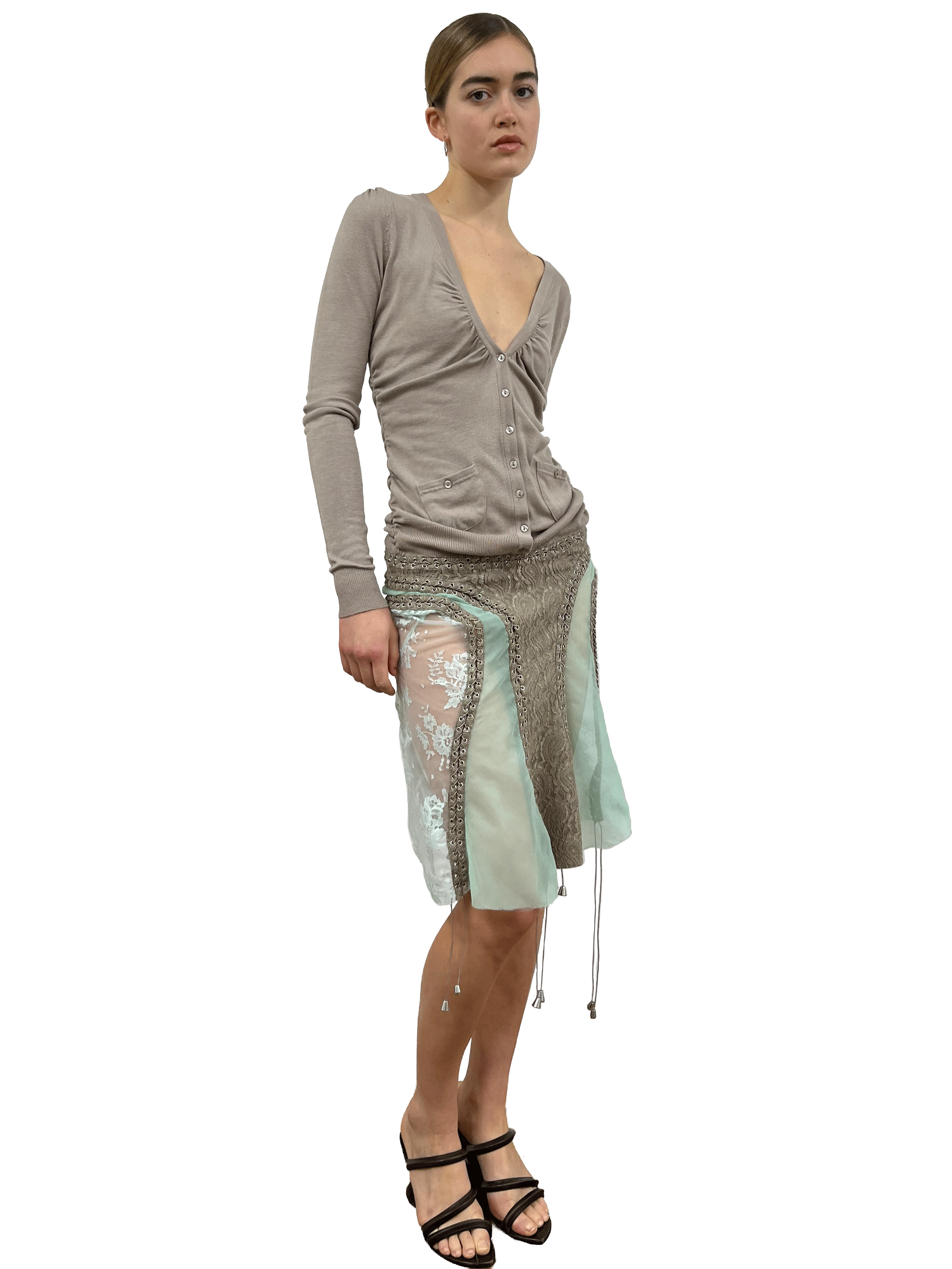 cardigonna beige and mint