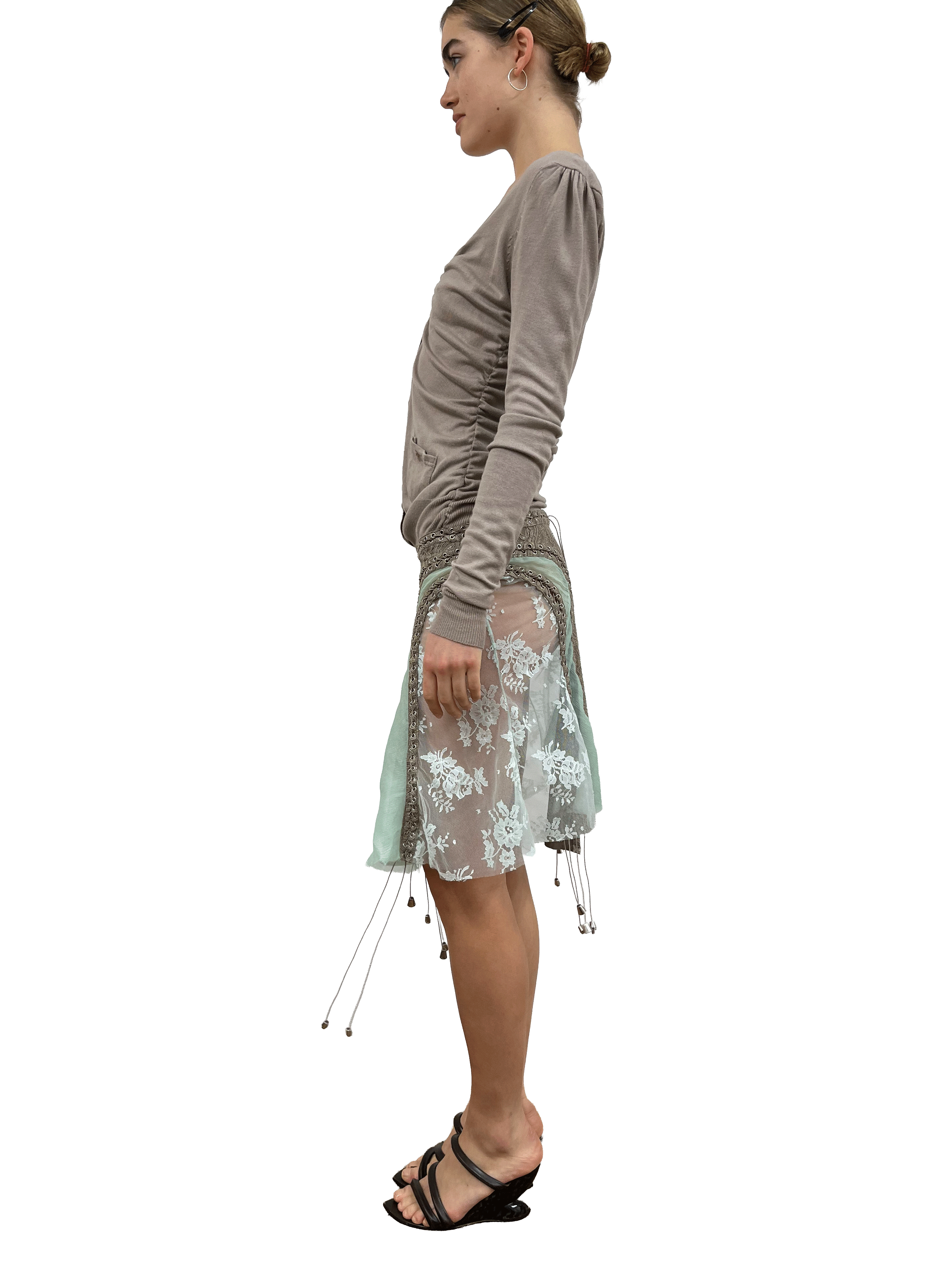 cardigonna beige and mint