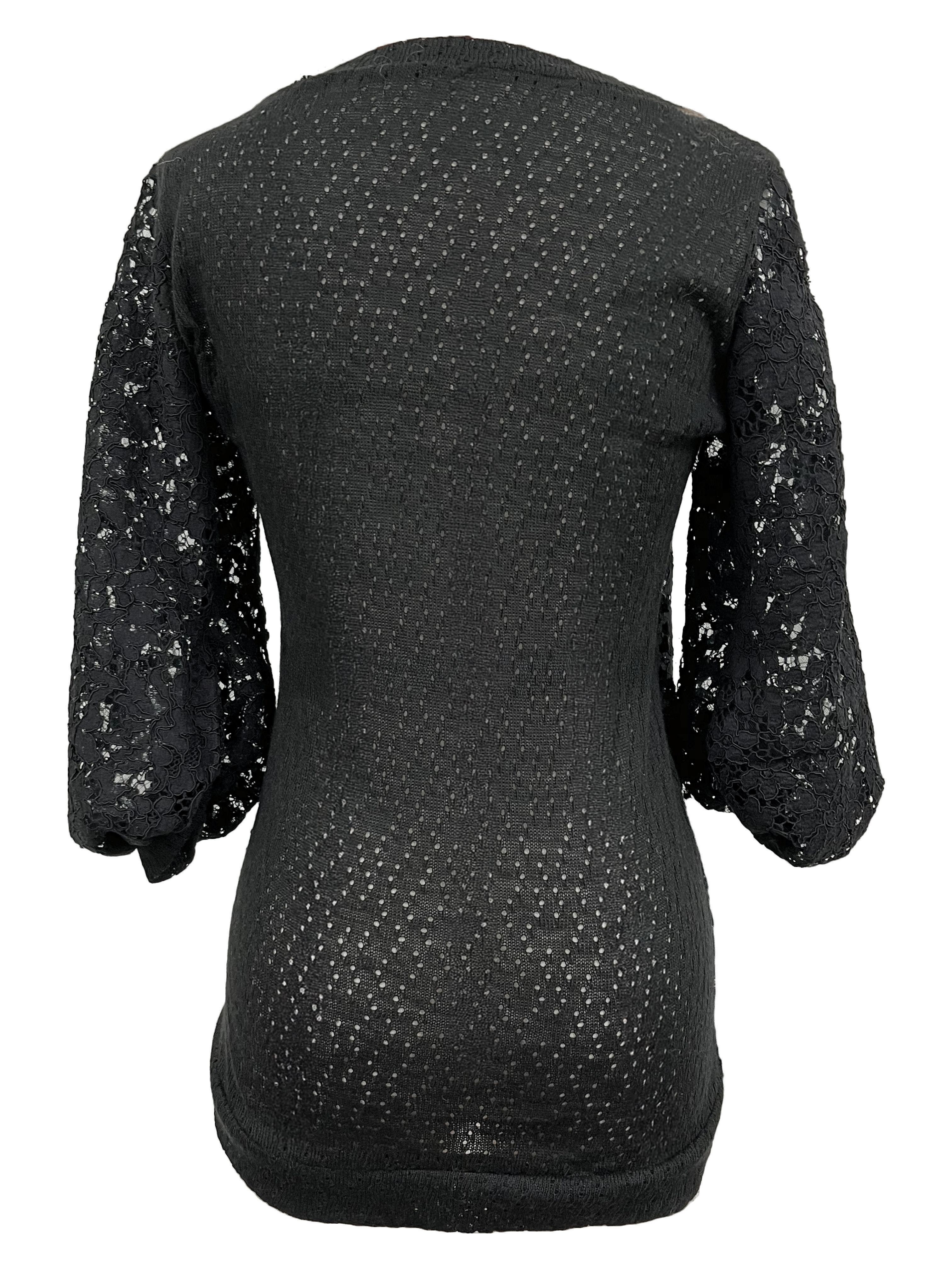 gui by gui draped guipure lace panelled jumper dress