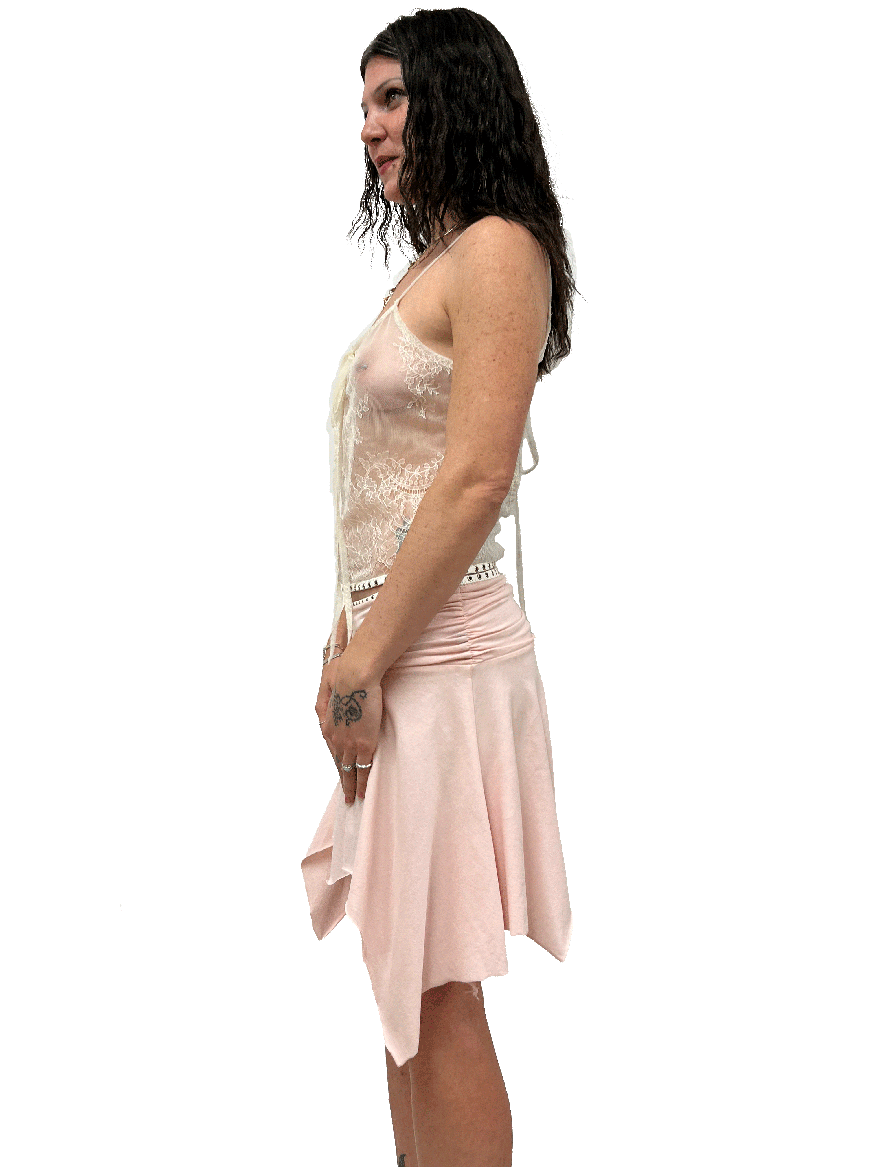 gui by gui eyelet trimmed chantilly lace cami