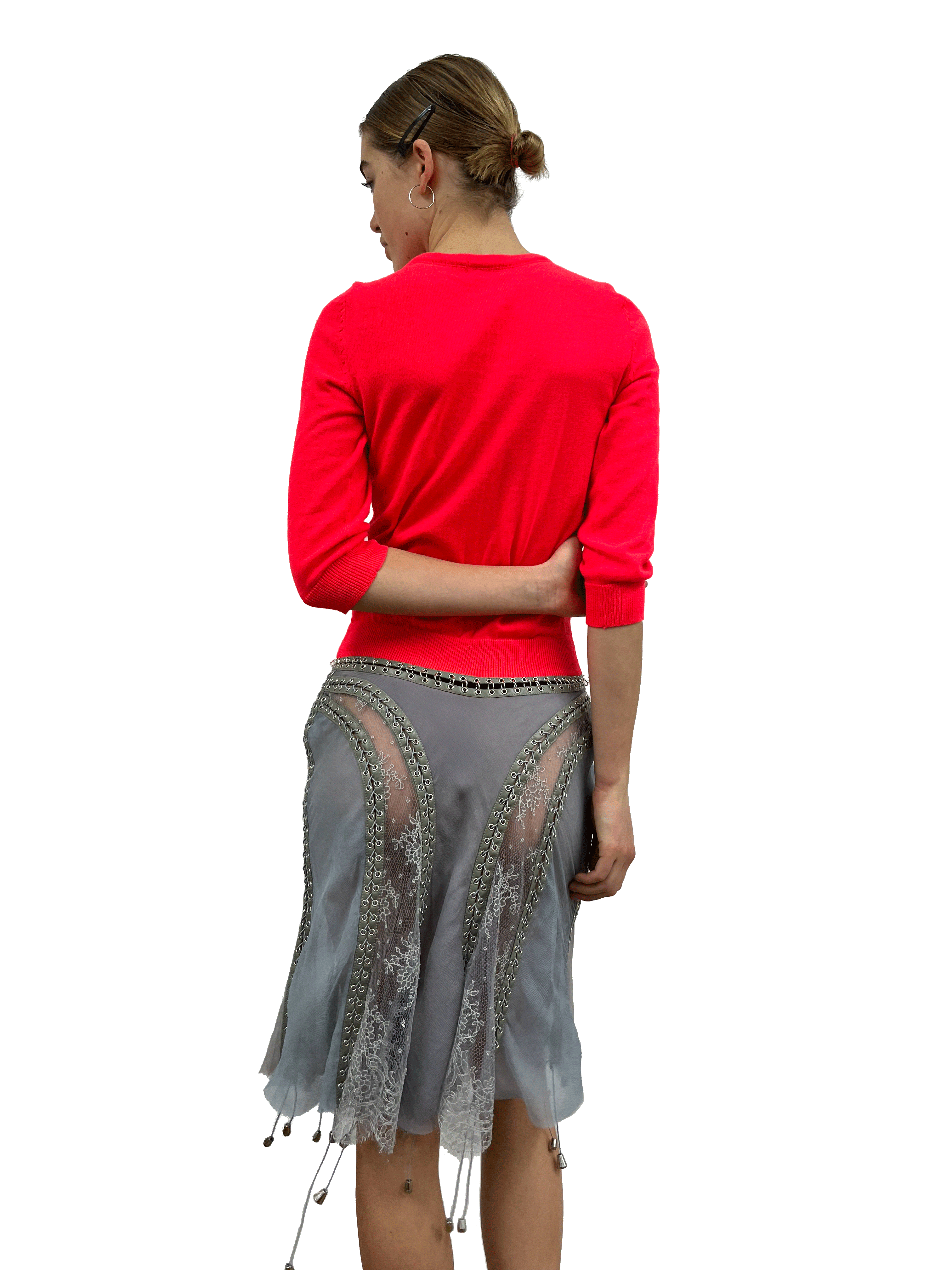 cardigonna hot pink and grey