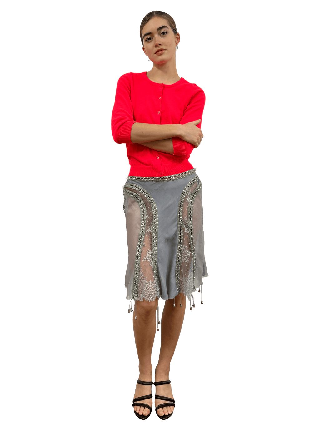 cardigonna hot pink and grey