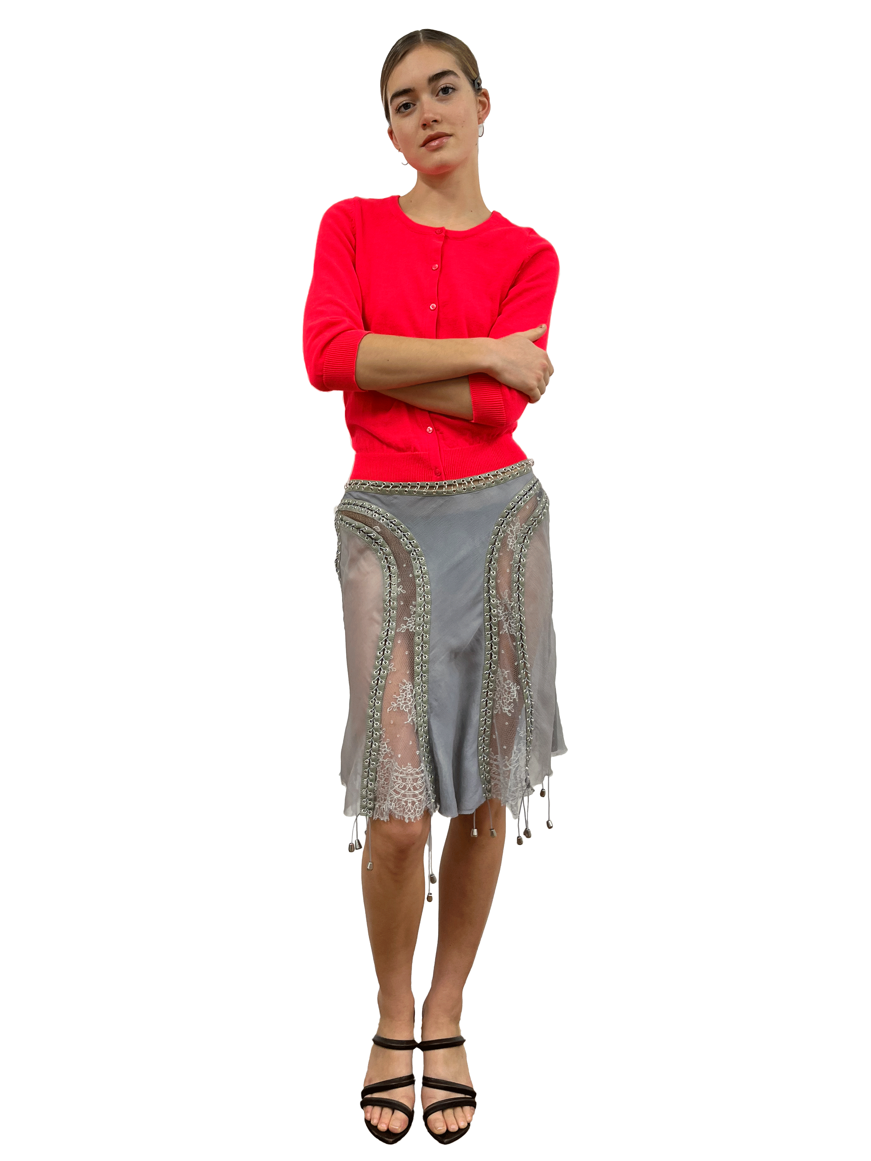 cardigonna hot pink and grey