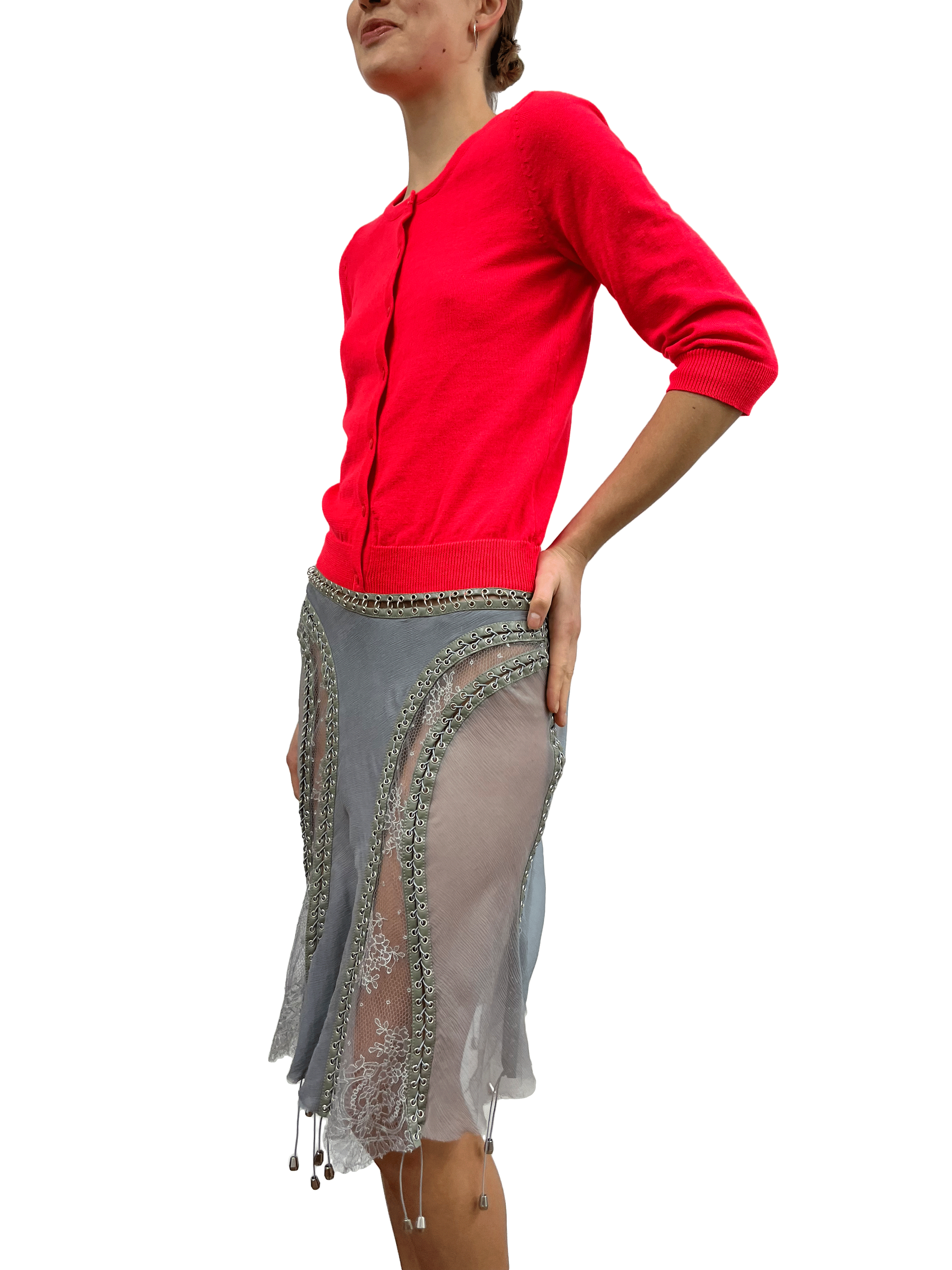 cardigonna hot pink and grey