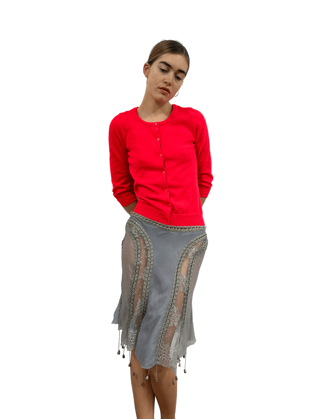 cardigonna hot pink and grey