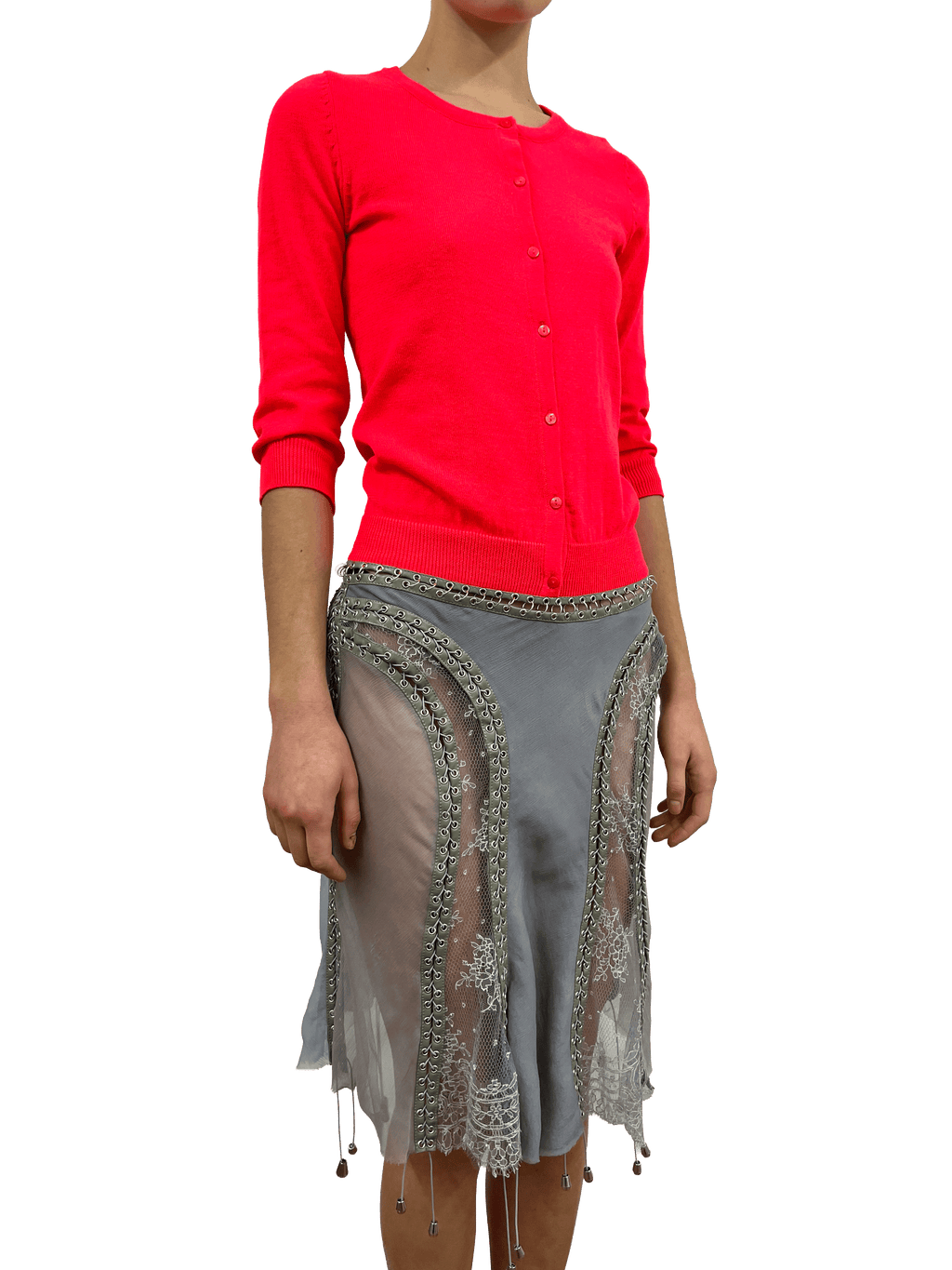 cardigonna hot pink and grey