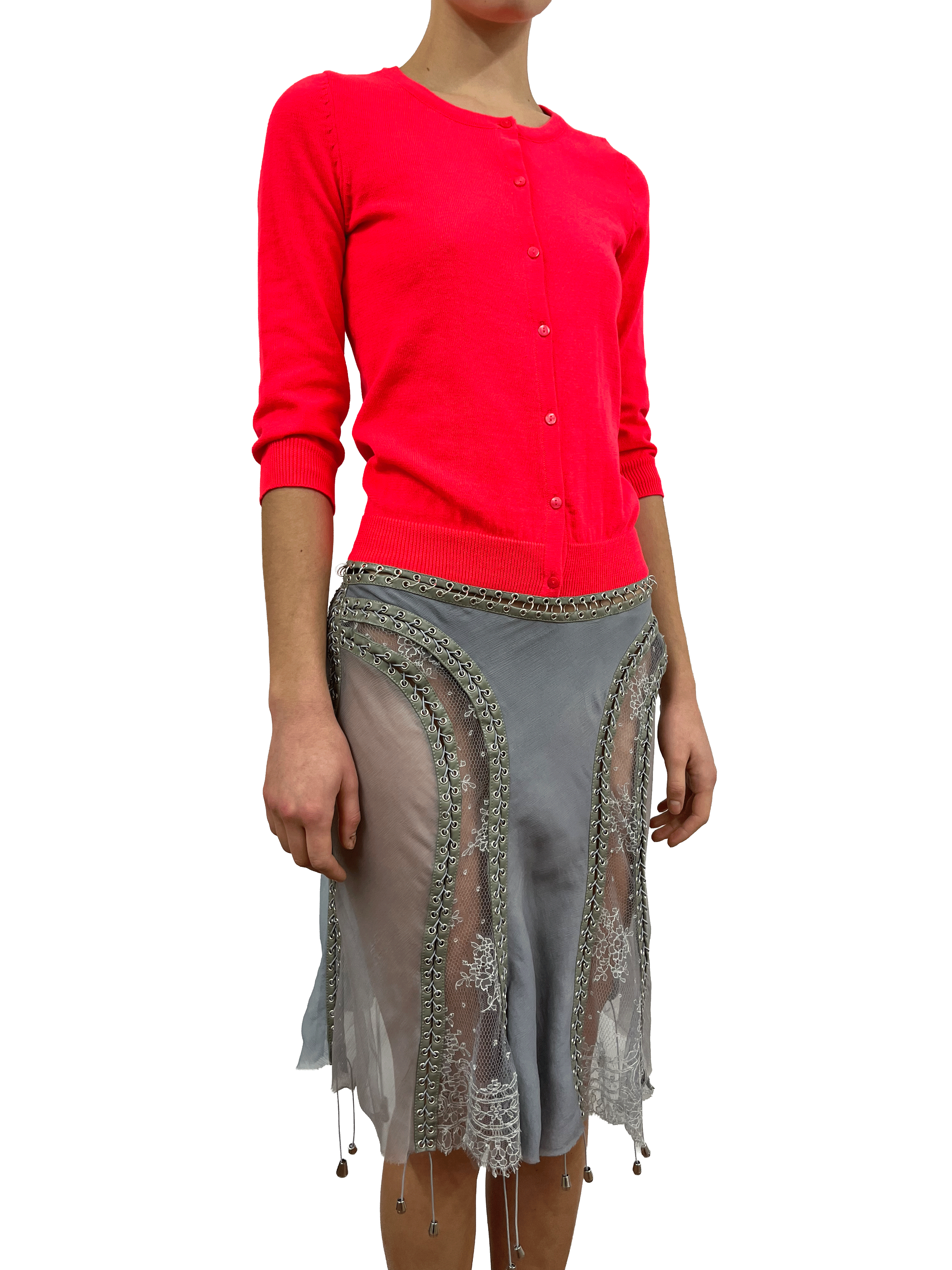 cardigonna hot pink and grey