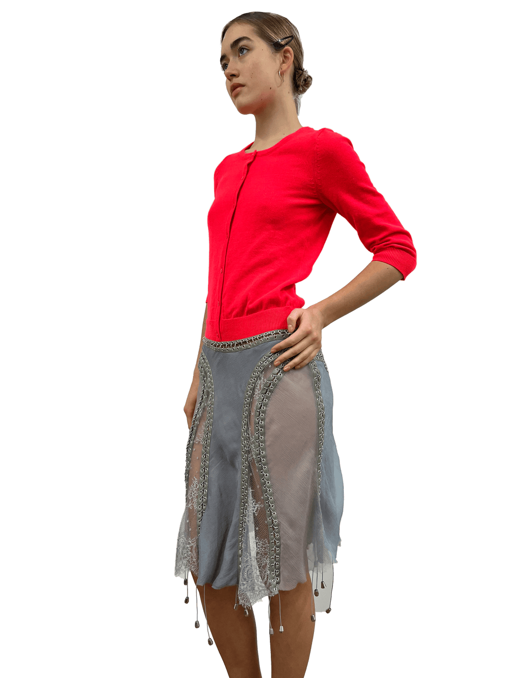 cardigonna hot pink and grey