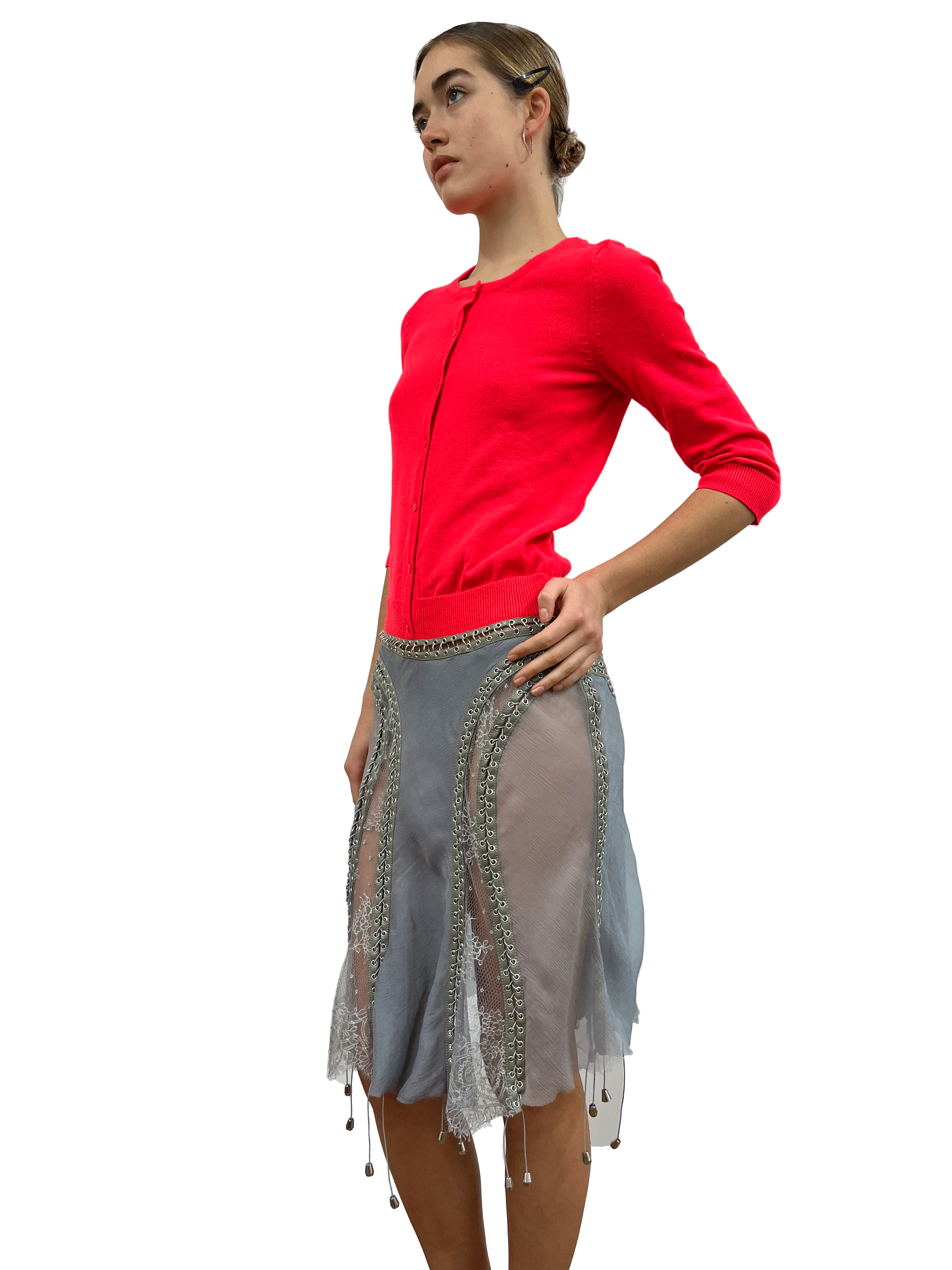 cardigonna hot pink and grey