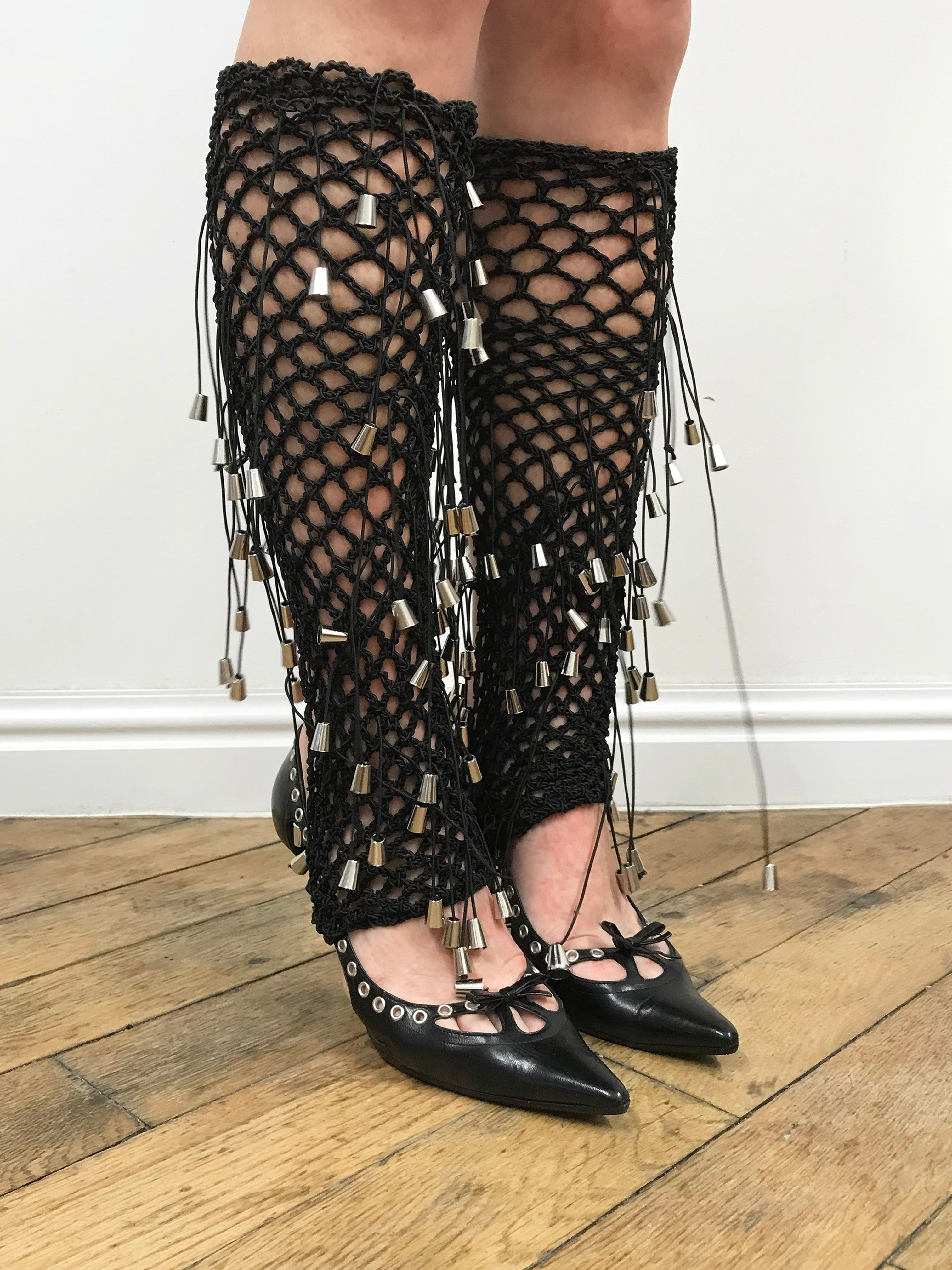 crochet elastic stirrups black