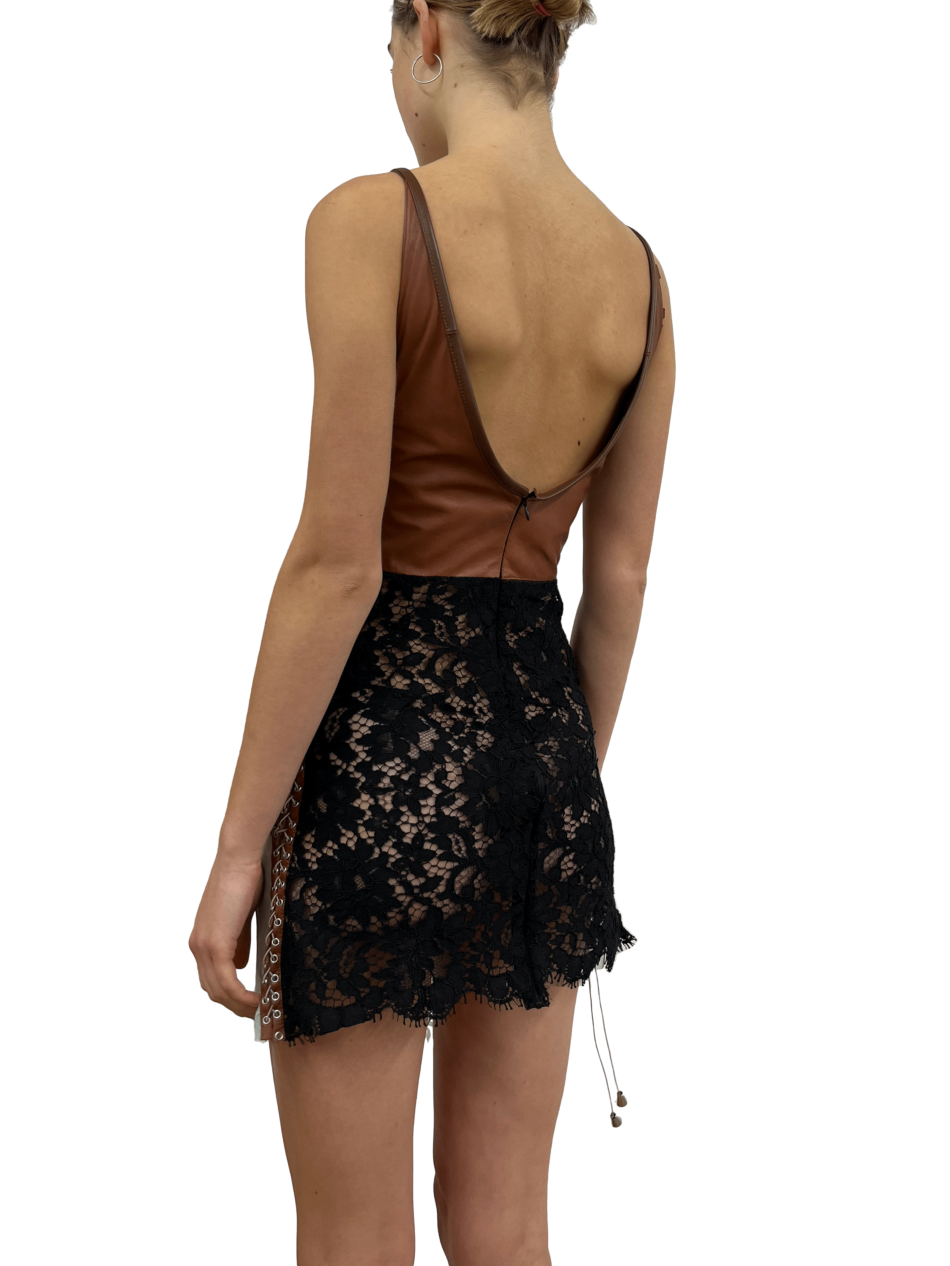 paseillo coctel dress mint and chestnut